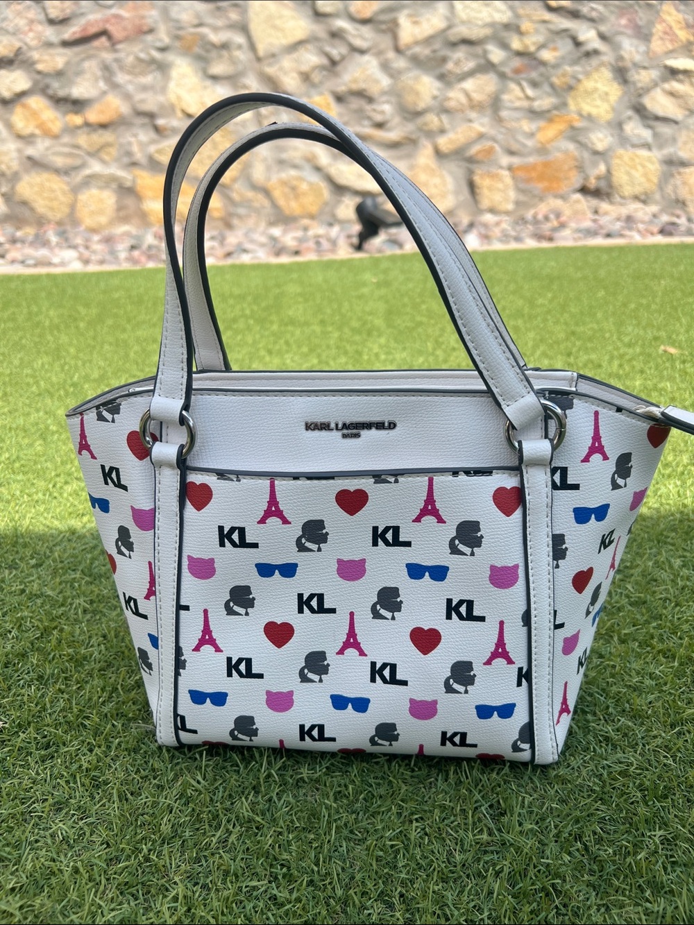 Faux leather satchel, Karl Lagerfeld Paris Maybelle